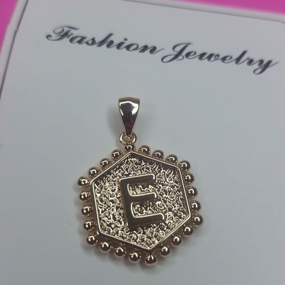 Gold Initial Heart Charm - Picture 2 of 3